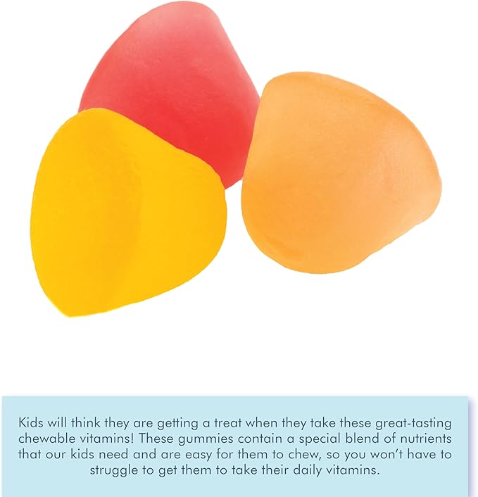 LIVS Children's Multivitamin Gummy Vitamin - Kids Multivitamin Gummies, All-Natural, Gluten-Free, Non-GMO, Multivitamin for Kids - Strawberry, Orange, & Cherry Flavored, 50 Count
