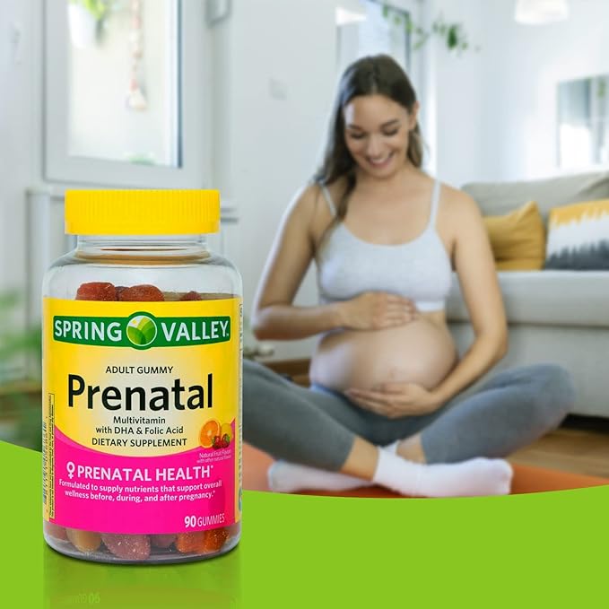 Spring Valley Prenatal Multivitamin Gummies, 90 Ct (2 Pack) Bundle with Exclusive Vitamins & Minerals - A to Z - Better Idea Guide (3 Items)