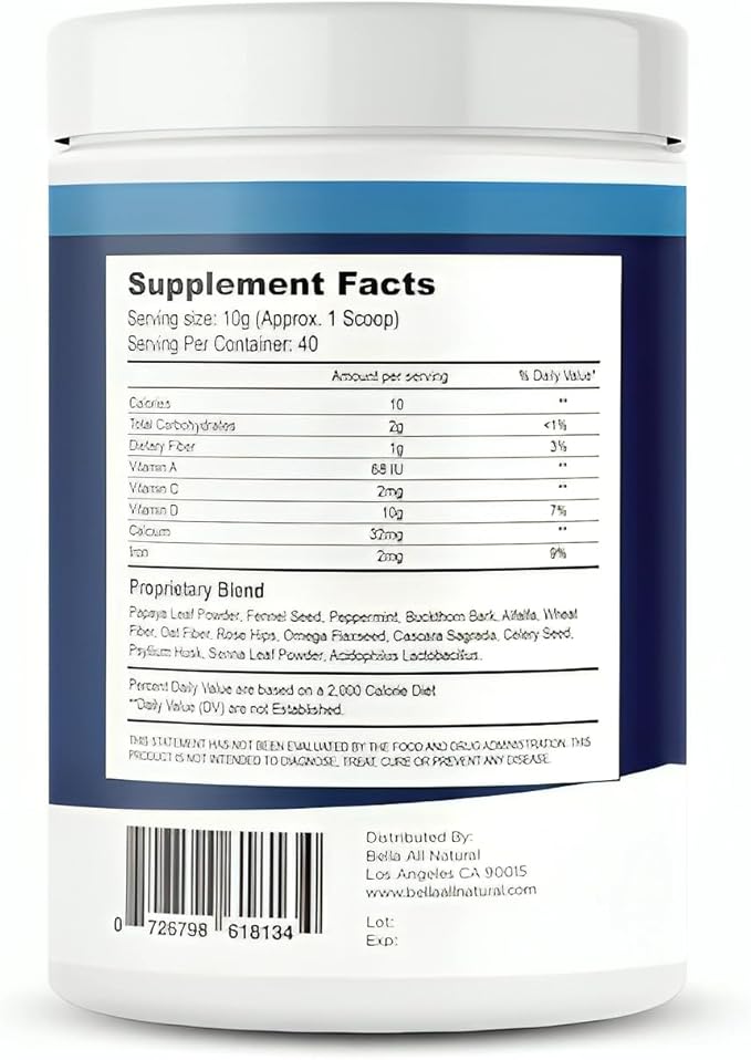 Bella All Natural Extreme Detox Powder (unflavored)