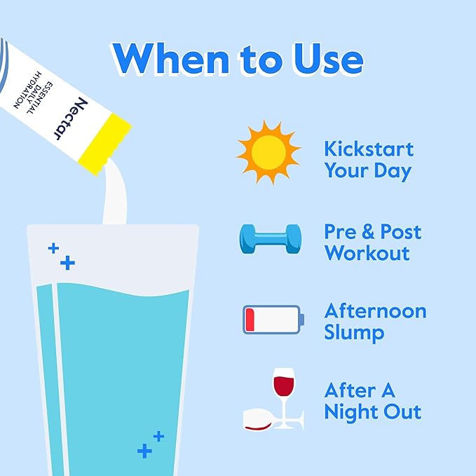 Nectar Sugar Free Electrolytes Powder - Organic Fruit No Sugar or Calories - Hydration Powder for Dehydration Relief and Rapid Rehydration - Keto and Paleo (Berry 40 Serving Tub)