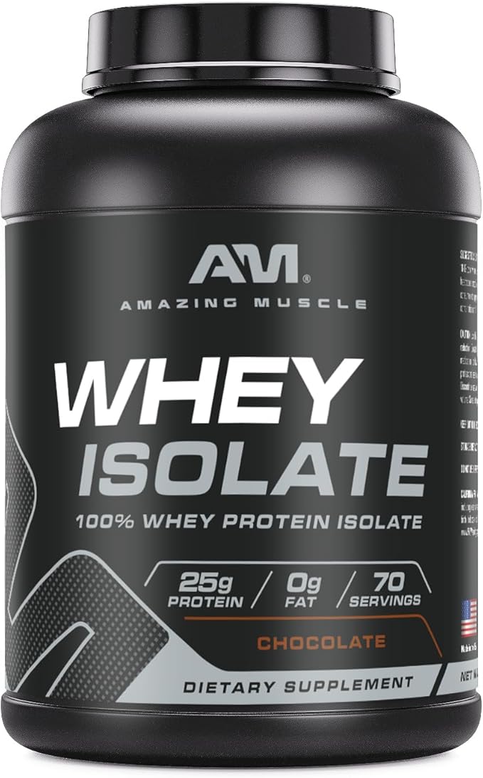 Whey Protein Isolate Powder | 25 Grams Protein Per Serving | 100% Whey Isolate | Zero Fat | Made in USA (5 Lb, Chocolate)