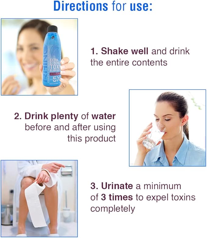 Wellgenix Omni Rhino - Extra Strength Toxin Eliminator - Same Day Detox Drink - Fruit Punch 8 fl oz (2 Pack)