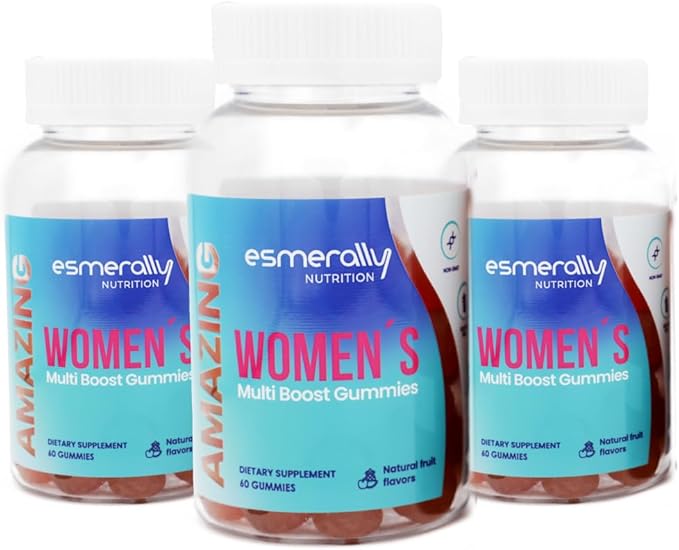 Multivitamin for Women - 180 Multivitamin Gummies - Vitamins for Women - Natural Fruit Flavor - Gluten Free & Non GMO - Pack x 3 Bottles.