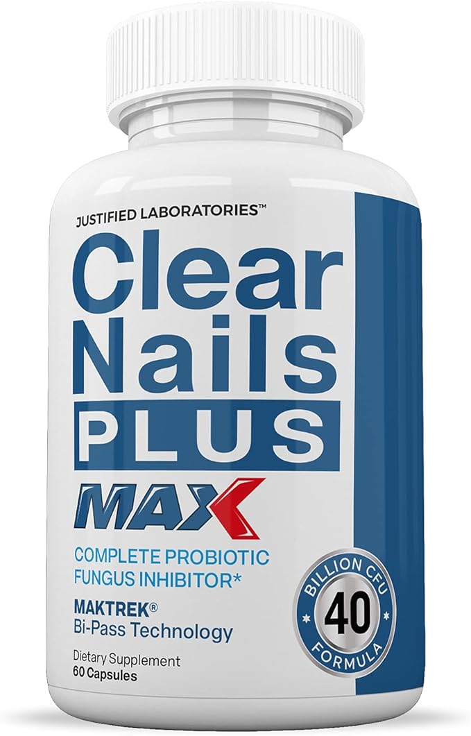 Justified Laboratories (3 Pack) Clear Nails Plus Max Pills 40 Billion CFU Probiotic Supports Strong Healthy Hair Skin Nails 180 Capsules
