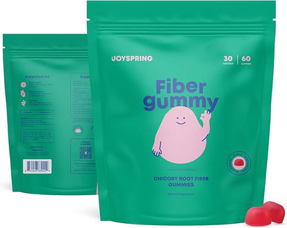Kids Fiber Gummies for Constipation for Kids Ages 4-11 & Adults - Fiber Supplement Gummies for Regular Digestion - Natural Fiber for Kids - Peach, Strawberry & Blackberry Flavored - 5 mg - 60 Ct