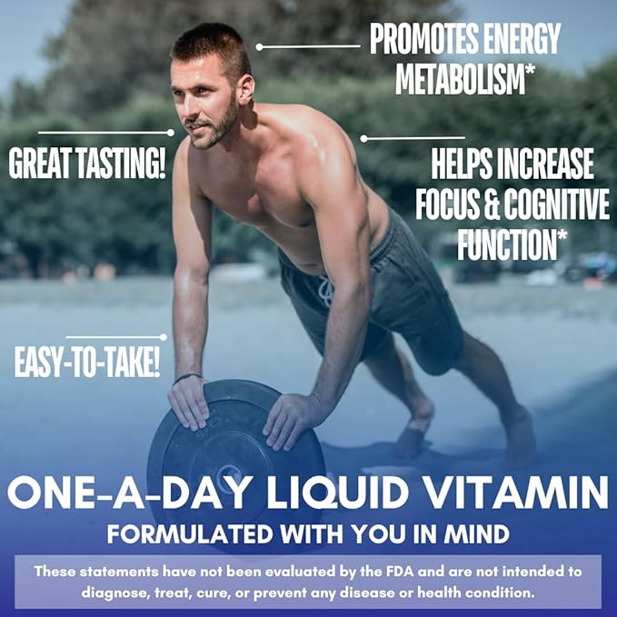 Premium Liquid B Complex Vitamin- Fast Absorbing Liquid B-Complex Supplement w/ all 8 B-vitamins, PLUS energizing herbal blend w/ Ginseng, Ginkgo, and Eleuthero Root - Vegan, NON-GMO - 16oz, 32 Serv