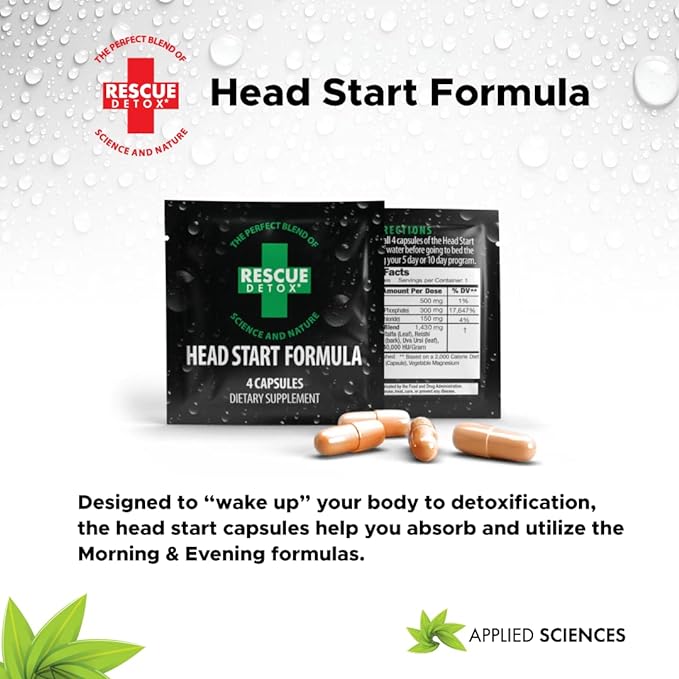 Rescue Detox 5 Day Permanent Detox Kit - 72ct Capsules | Comprehensive Full Body Cleanse with Bonus Instant ICE Caps