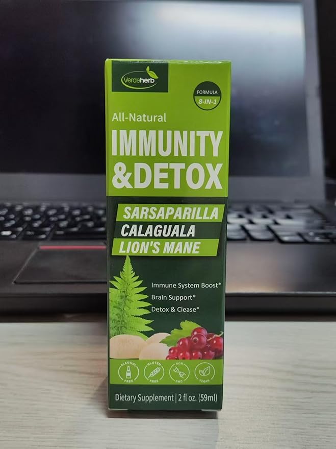 Polypodium Leucotomos Immunity & Detox Herbal Drop: Extracts from 8 Herbs, Boost Immunity, Supports Brain Health, Detoxification & Cleansing, 2 fl oz