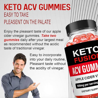 kivus Keto Fusion Gummies - Keto Fusion ACV Gummies (Single, 60 Gummies)