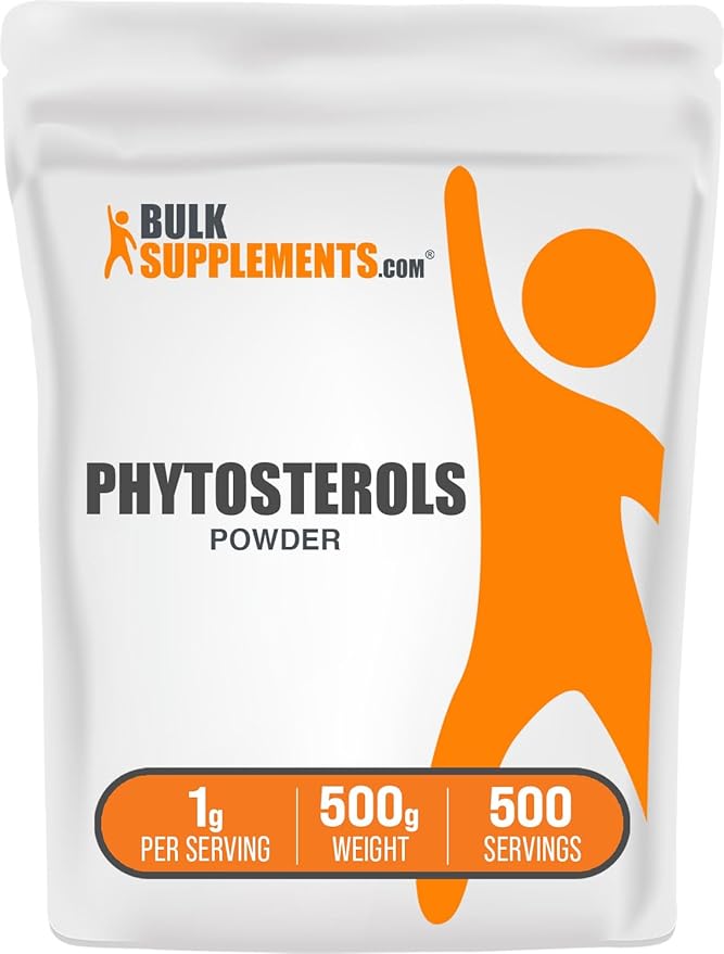 BulkSupplements.com Phytosterols Powder - Phytosterols Supplement, Beta Sitosterol Supplement - Sourced from Soy, Gluten Free, 1000mg per Serving, 500g (1.1 lbs) (Pack of 1)