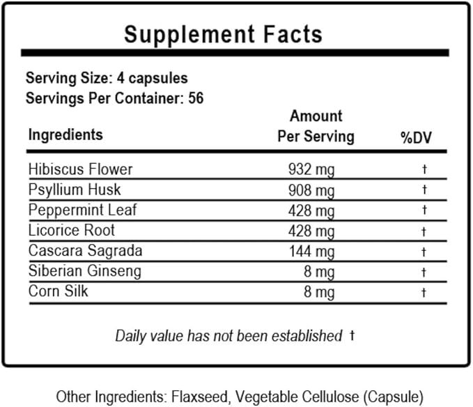 Herbal Colon Cleanse and Detox Dietary Supplement - 225 Capsules. By Lou Corona