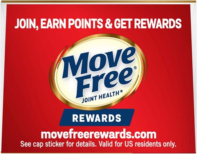 Move Free Ultra Triple Action Joint Support Supplement - Type II Collagen Boron & Hyaluronic Acid - Supports Joint Comfort, Cartiliage & Bones in 1 Tiny Pill Per Day, 64 Tablets (64 servings)*