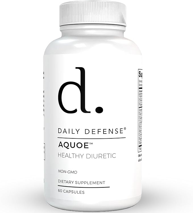 Diuretic Pills - Cranberry Pills with Green Tea, Dandelion, Apple Cider Vinegar & More - AQUOE Water Away Pills for Bloating & Fitness - Water Pills by Daily Defense, 60 Capsules