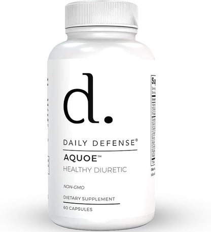 Diuretic Pills - Cranberry Pills with Green Tea, Dandelion, Apple Cider Vinegar & More - AQUOE Water Away Pills for Bloating & Fitness - Water Pills by Daily Defense, 60 Capsules