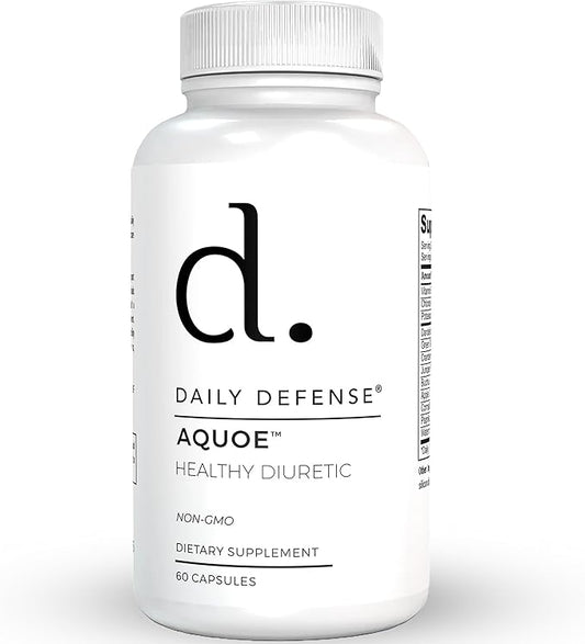 Diuretic Pills - Cranberry Pills with Green Tea, Dandelion, Apple Cider Vinegar & More - AQUOE Water Away Pills for Bloating & Fitness - Water Pills by Daily Defense, 60 Capsules