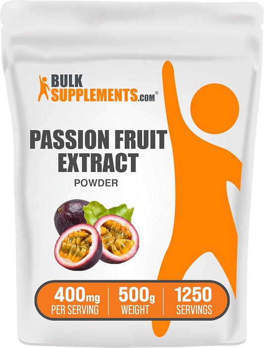 BulkSupplements.com Passion Fruit Extract Powder - Passion Fruit Supplement, Passion Fruit Powder - Gluten Free & No Added Sugar, 400mg per Serving, 500g (1.1 lbs) (Pack of 1)