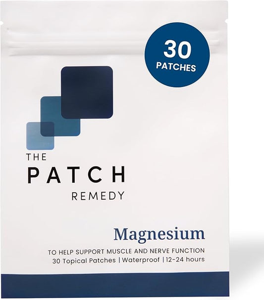 The Patch Remedy Magnesium Patches Transdermal - (30 Day Supply) Topical Magnesium Glycinate Patch for Women & Men, Muscle Cramps, Sleep & Relaxation Support