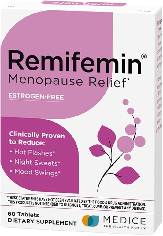Menopause Symptoms Relief - Clinically Proven Ingredients - Menopause Supplements - Black Cohosh - Estrogen-Free - Made in Germany - 60 Tablets