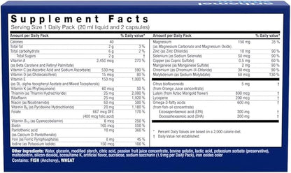 Orthomol Vital M Vial, Men's Multivitamin, 7-Day Supply, Vitamins A, B, C, D, E, K, Calcium, Iodine, Omega-3…