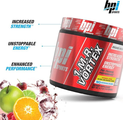 BPI Sports 1.M.R Vortex Pre Workout Powder, Non Habit Forming, Sustained Energy & Nitric Oxide Booster, Power Juice, 5.3 Ounce