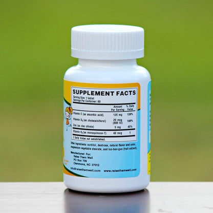 Kids Vitamin C and Immune Support + Kids Vitamin PDF | Citrus Flavored | 60 Chewable Tablets