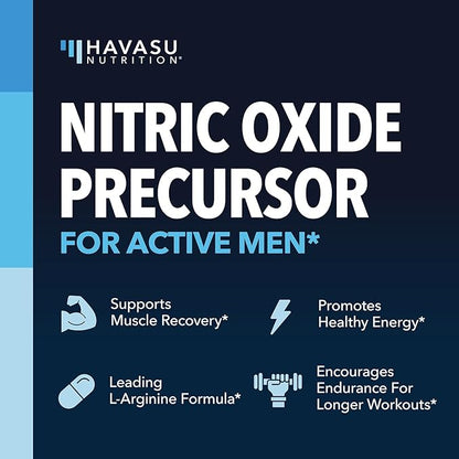 L-Arginine Capsules for Active Males - 120 Count, Non-GMO, 1200mg Blend of L Arginine and L Citrulline - Arginine Supplement for Enhanced Performance - L Arginine 1000mg for Muscle Support