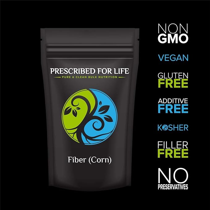 Prescribed For Life Nutriose Powder | Natural Fiber Supplement | Prebiotic Soluble Corn Fiber for Adults | Gluten Free, Vegan, Non GMO (25kg / 55lb)