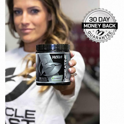 Muscle Feast Creapure Creatine Monohydrate Powder, Vegan Keto Friendly Gluten-Free Easy to Mix, Mass Gainer, Muscle Recovery Supplement and Best Creatine for Muscle Growth, Fruit Punch, 300g