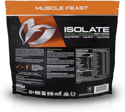 Muscle Feast Grass-Fed Whey Protein Isolate, All Natural Hormone Free Pasture Raised, Pumpkin Spice, 5l