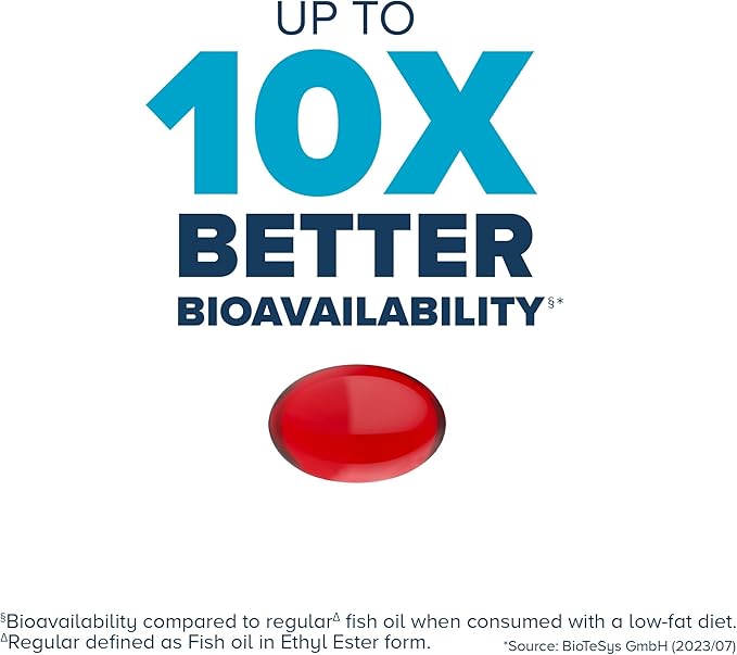 Qunol Advanced Omega 3 Krill and Fish Oil Complex, 10x Better Bioavailability, One Pill Dose, 250mg EPA & DHA, Supports Brain, Eye, Heart and Joint Health, 90 Count (Pack of 1)