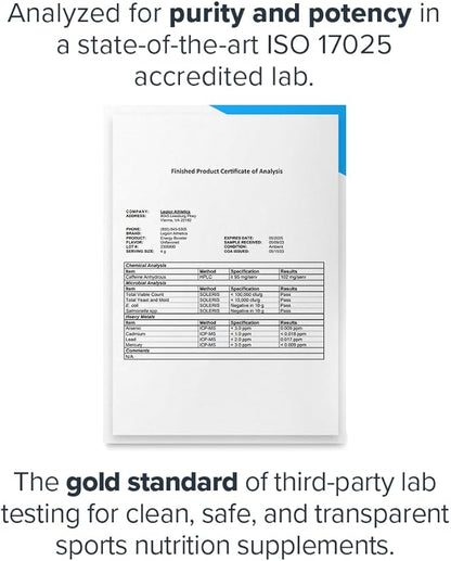 LEGION Energy Supplement - Unflavored Energy Drink Powder - Caffeine Powder with Taurine & Vitamin B Complex - Naturally Sweetened Energy Powder for Healthy Energy Drinks (120g)
