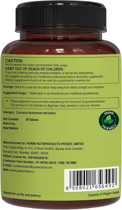 Pure Nutrition Whole Food Multivitamins for Women 1500mg. All Natural Plant-Based Multivitamin - Non GMO | Once Daily | 90 Tablets - 3 Months Supply