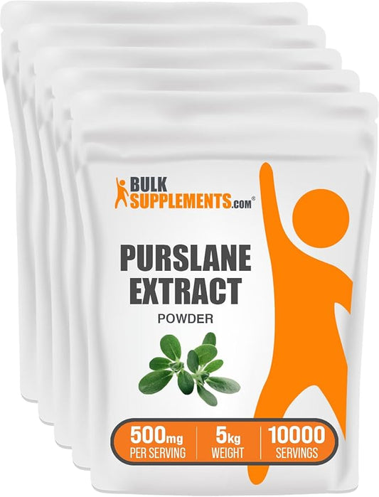 BulkSupplements.com Purslane Extract Powder - Portulaca Oleracea Extract, Purslane Supplements - Supplementation, Pack of 1 - Gluten Free, 500mg per Serving, 5kg (11 lbs)