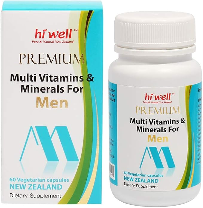 Hi Well Premium Multi Vitamins & Minerals for Men 60VegeCapsules