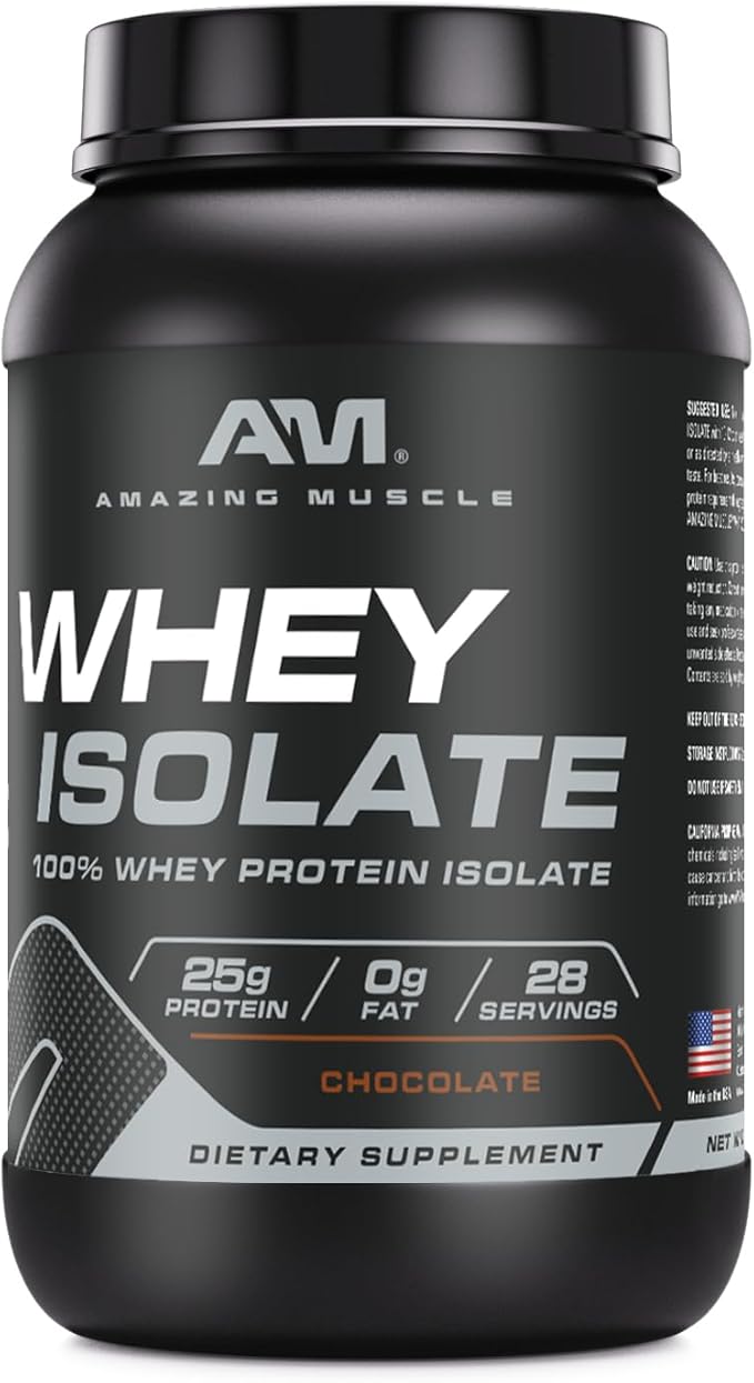 Whey Protein Isolate Powder | 25 Grams Protein Per Serving | 100% Whey Isolate | Zero Fat | Made in USA (2 Lb, Chocolate)