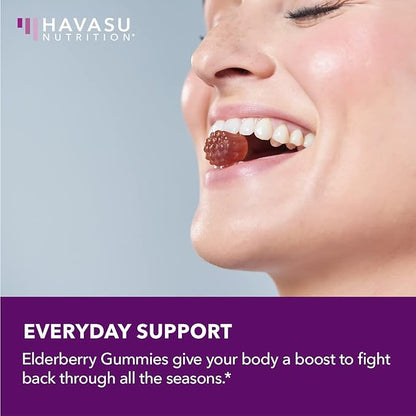 Sambucus Elderberry Gummies for Adults - Immune Support Gummies with Elderberry, Vitamin C and Zinc - Sambucus Elderberry Immune Support with Elderberry Extract - 2 Month Supply Berry-Flavored Gummies