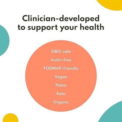 Daily Fix Organic Soluble Fiber Supplement for Digestive Gut Health, Gluten Free Vegan Soluble Prebiotic Powder, One Month Supply