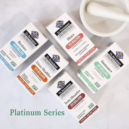 Garden of Life Dr. Formulated Probiotics Platinum Series Immune+ 90 Billion CFU Guaranteed, One a Day Probiotic Supplement Acidophilus & Rhamnosus, Vegan, Non-GMO Immune System Support, 30 Capsules