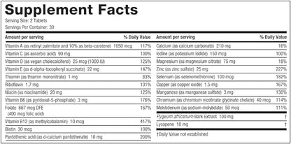 ROMAN Daily Multivitamin for Men | Supports Physical Activity, Brain + Heart Health, and Immune System with 23 Key Nutrients Including Calcium, Magnesium, and Zinc | 30-Day Supply (60 Tablets)