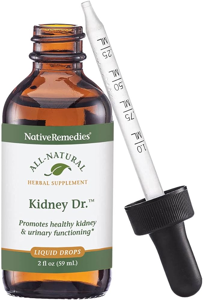 Native Remedies Kidney Dr. - All Natural Herbal Supplement for Kidney and Urinary System Health - 59 mL