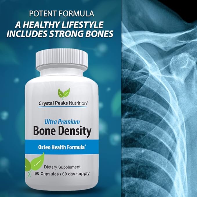 Ultra Premium Bone Formula - Calcium Carbonate w/Vitamin K2 & D3 - Calcium Supplements for Bones - Promotes Bone Strength so You can Stay Active - 60 Capsules, 60-Day Supply