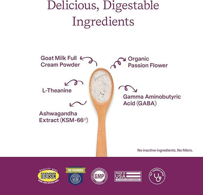 Fera Pet Organics Calming Goat Milk Cat & Dog – Vet Created - Pet Anxiety, Stress & Hyperactivity - Ashwagandha Supplement with GABA-60 Servings