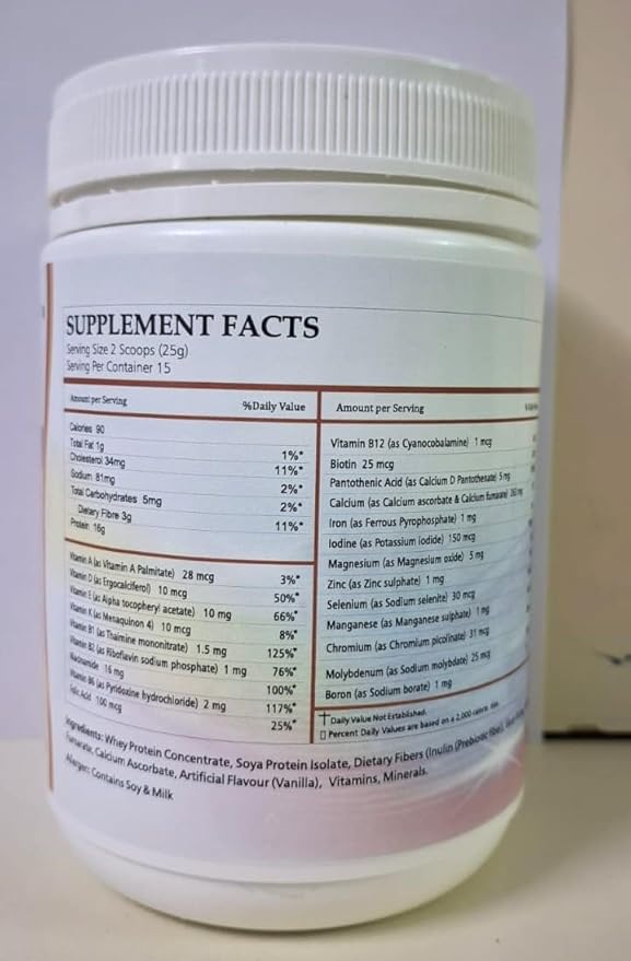 FORTIFOOD High Protein Powder 63g, Taste Best Whey & Plant Protein + Prebiotic Fiber, 24 Vitamins Minerals for Muscle, Metabolic & Women Health, Recovery, Immunity