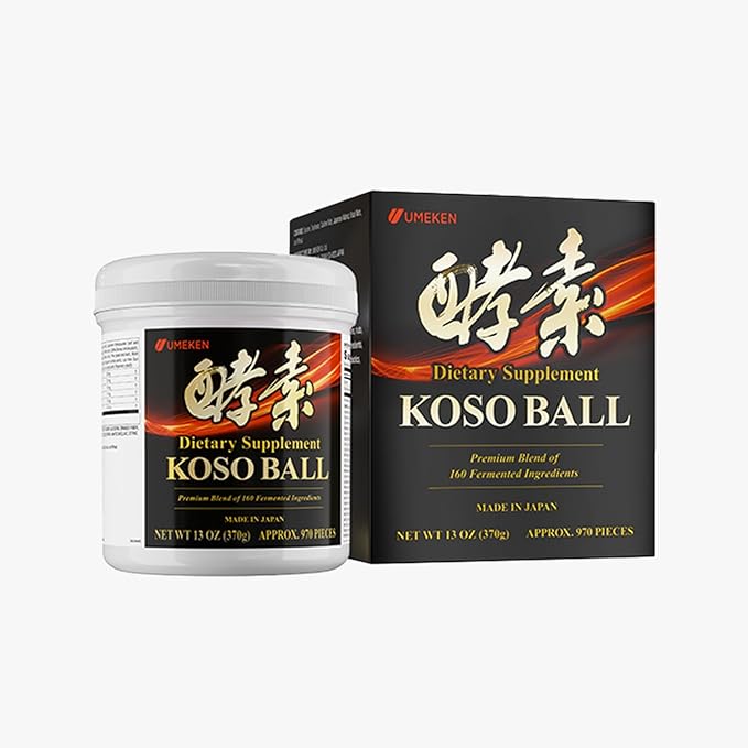 Umeken Koso Ball Infused with Pure 160 Fermented Ingredients, Japanese Supplements for Overall Wellness & Balanced Nutrition, Large 1 Pack, 970 Pieces