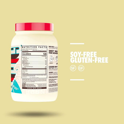 GHOST Whey Protein Powder, Fruity Cereal Milk - 2LB Tub, 25G of Protein - Flavored Isolate, Concentrate & Hydrolyzed Whey Protein Blend - Post Workout Shakes - Soy & Gluten Free