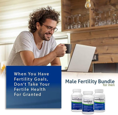 Fairhaven Health FertilAid for Men, MotilityBoost, and Countboost Combo | Fertility Supplements for Men | Male Fertility Supplement with Conception Vitamin and Fertility Support Prenatal Formula