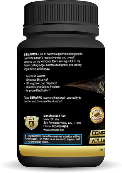 Extreme Semen Volumizer and Male Energy Formula - All Natural Endurance, Stamina & Health