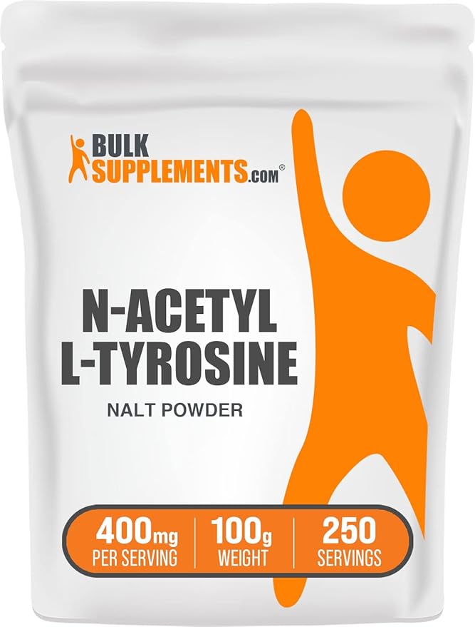 BulkSupplements Pure N-Acetyl L-Tyrosine (NALT) Powder (100 grams)