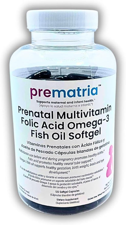 Prematria Prenatal Multivitamin Folic Acid Omega-3 Fish Oil Softgel