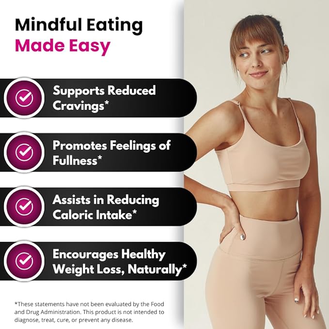 UNALTERED Appetite Suppressant for Women - Helps Manage Cravings, Promotes Fullness, & Supports Weight Loss - Natural Dietary Supplement with Chromium Picolinate & Glucomannan - 120 Vegan Capsules